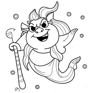 Majestic King Triton Underwater Coloring Page 42673-34236