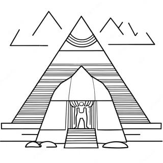 Egyptian Pyramid Coloring Page 4271-3587