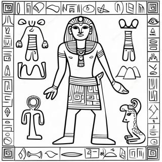 Colorful Hieroglyphics Coloring Page 4272-3583