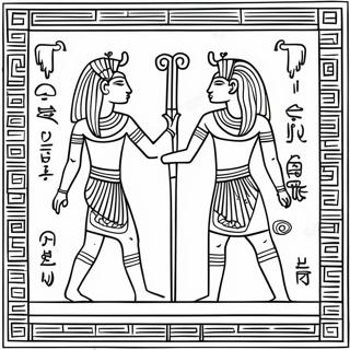 Colorful Hieroglyphics Coloring Page 4272-3584