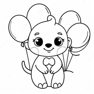 Plim Plim With Colorful Balloons Coloring Page 42753-34297