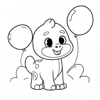 Plim Plim With Colorful Balloons Coloring Page 42753-34299