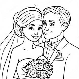 Wedding Day Bride And Groom Coloring Page 42772-34315