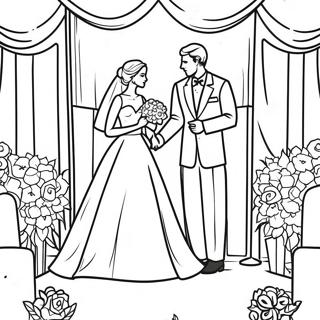 Elegant Wedding Ceremony Coloring Page 42773-34310