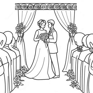 Elegant Wedding Ceremony Coloring Page 42773-34311