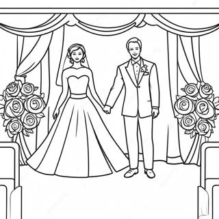 Elegant Wedding Ceremony Coloring Page 42773-34312