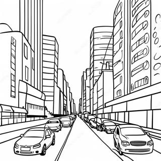 Busy City Road Coloring Page 42813-34345