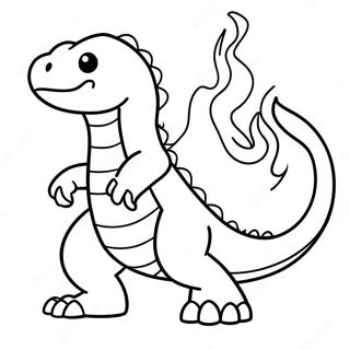 Fiery Charmeleon In Action Coloring Page 42823-34353