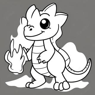 Fiery Charmeleon In Action Coloring Page 42823-34354