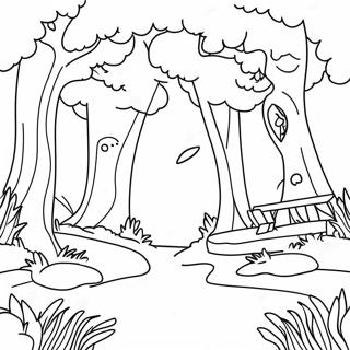 Magical Enchanted Forest Coloring Page 4282-3598