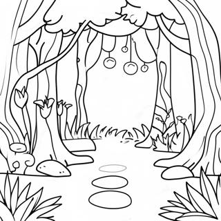 Magical Enchanted Forest Coloring Page 4282-3599