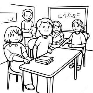 Inclusive Classroom Coloring Page 42833-34358