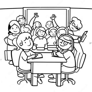 Inclusive Classroom Coloring Page 42833-34360