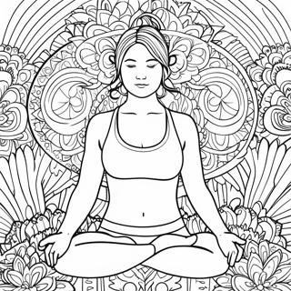 Lululemon Yoga Pose Coloring Page 42843-34370