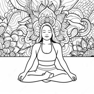 Lululemon Yoga Pose Coloring Page 42843-34371