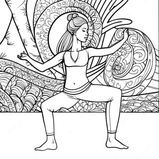 Lululemon Yoga Pose Coloring Page 42843-34372