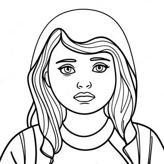 Sad Girl With Tearful Eyes Coloring Page 42852-34375