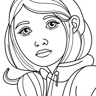 Sad Girl With Tearful Eyes Coloring Page 42852-34376