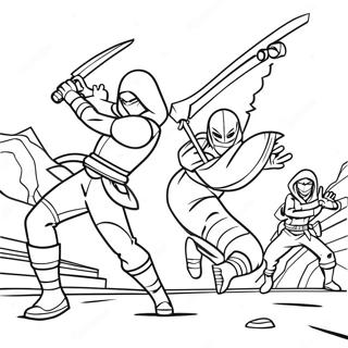 Epic Fortnite Ninja Battle Coloring Page 42863-34394