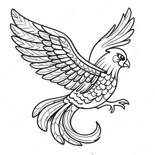 Majestic Phoenix In Flight Coloring Page 42903-34417