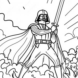 Darth Vader In Epic Battle Coloring Page 42923-34435