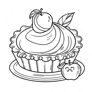 Delicious Apple Pie With Whipped Cream Coloring Page 42963-34465