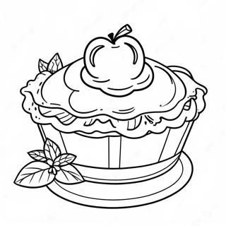 Delicious Apple Pie With Whipped Cream Coloring Page 42963-34468