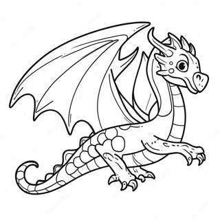 Colorful Hivewing Dragon In Flight Coloring Page 42983-34485