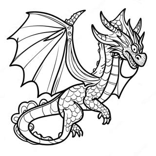 Colorful Hivewing Dragon In Flight Coloring Page 42983-34487