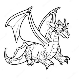 Colorful Hivewing Dragon In Flight Coloring Page 42983-34488