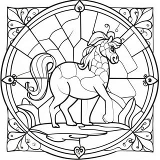 Animal Stained Glass Coloring Pages