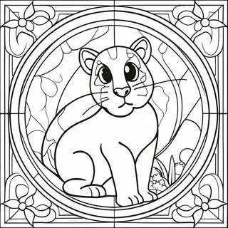 Animal Stained Glass Coloring Page 43002-34495