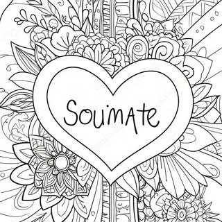 Soulmate Love Quotes Coloring Page 4301-3602