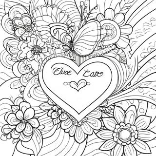 Romantic Soulmate Love Quotes Coloring Page 4302-3614