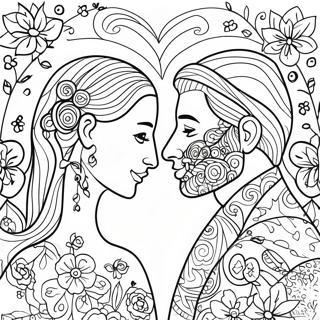 Romantic Soulmate Love Quotes Coloring Page 4302-3616