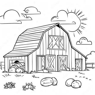 Realistic Barn Coloring Pages