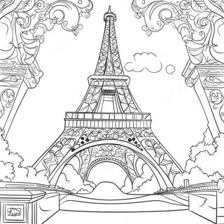 Eiffel Tower Coloring Page 43042-34524