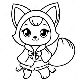 Fox Anime Girl Coloring Pages