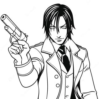 Sebastian Michaelis In Action Coloring Page 43093-34571