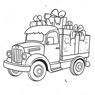 Christmas Truck Coloring Pages