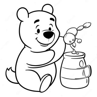 Winnie The Pooh Honey Pot Coloring Pages