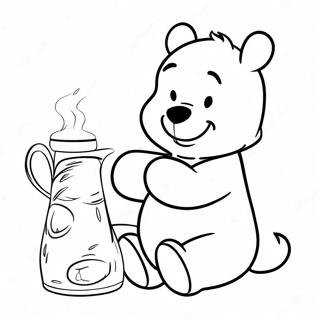 Winnie The Pooh With Honey Pot Coloring Page 43152-34626