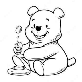 Winnie The Pooh With Honey Pot Coloring Page 43152-34627