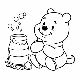 Winnie The Pooh Honey Pot Coloring Pages