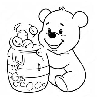 Cute Winnie The Pooh Honey Pot Coloring Page 43153-34616