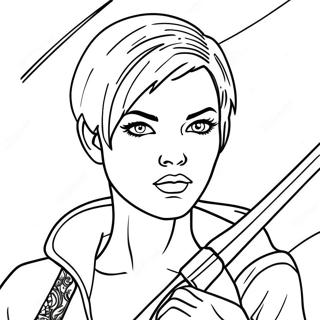 Ruby Rose In Action Coloring Page 43163-34623