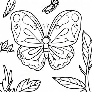 Colorful Leafwing Butterfly Coloring Page 43173-34635