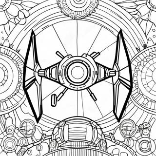 Detailed Tie Fighter Coloring Page 43183-34638