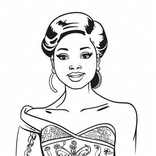 Black Barbie Coloring Pages