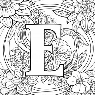 Letter E Coloring Page 4321-3622